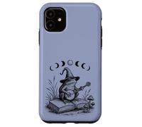 Cottagecore Wizard Frog Lover Moon Toad Banjo Lector de libros Carcasa para iPhone 11