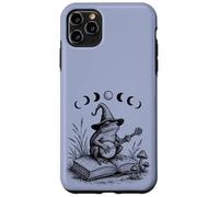 Cottagecore Wizard Frog Lover Moon Toad Banjo Lector de libros Carcasa para iPhone 11 Pro Max