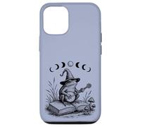 Cottagecore Wizard Frog Lover Moon Toad Banjo Lector de libros Carcasa para iPhone 12/12 Pro