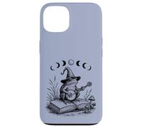 Cottagecore Wizard Frog Lover Moon Toad Banjo Lector de libros Carcasa para iPhone 13