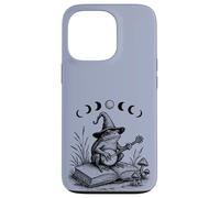 Cottagecore Wizard Frog Lover Moon Toad Banjo Lector de libros Carcasa para iPhone 13 Pro
