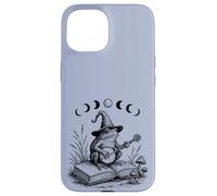 Cottagecore Wizard Frog Lover Moon Toad Banjo Lector de libros Carcasa para iPhone 15