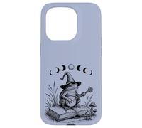 Cottagecore Wizard Frog Lover Moon Toad Banjo Lector de libros Carcasa para iPhone 15 Pro