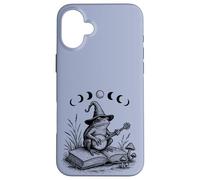 Cottagecore Wizard Frog Lover Moon Toad Banjo Lector de libros Carcasa para iPhone 16 Plus