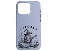 Cottagecore Wizard Frog Lover Moon Toad Banjo Lector de libros Carcasa para iPhone 16 Pro