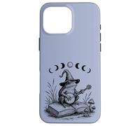 Cottagecore Wizard Frog Lover Moon Toad Banjo Lector de libros Carcasa para iPhone 16 Pro Max