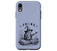 Cottagecore Wizard Frog Lover Moon Toad Banjo Lector de libros Carcasa para iPhone XR
