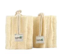 Cottegy Esponja exfoliante natural egipcia para el cuerpo, esponja ecológica para baño y ducha, para cara y cuerpo, lufa egipcia 100% natural, ideal para hombres y mujeres (1 unidad (paquete de 2))