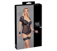 Cottelli Bondage Body abierto y esposas para mujer Negro 90D/XL