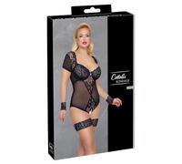 Cottelli Bondage Body abierto y esposas para mujer Negro 95F/2XL