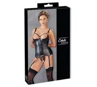 Cottelli Bondage - top brillante con esposas (negro) - XL