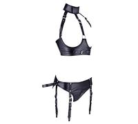 Cottelli Bondage Conjunto de sujetador bondage para mujer Black L