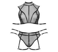 Cottelli Bondage Conjuntos para mujer Black XXL