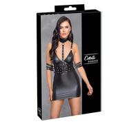 Minivestido brillante de bondage Cottelli (negro) - XL