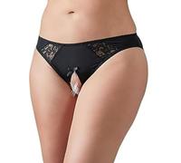 Cottelli Talla Grande - encaje, bragas abiertas (negro)