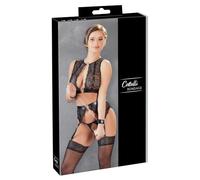 Cottelli Bondage - Conjunto de lencería de encaje (4 piezas) - L