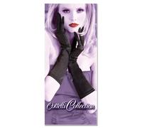 Cottelli Collection - Guantes Semi-Largos Sexy De Satén Negro