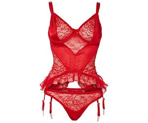 Cottelli Collection lencería Liga camisa Vasco, rojo, talla 85B/L Rojo