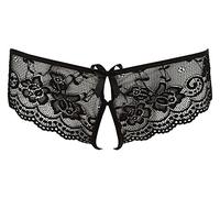 Cottelli - Bragas abiertas con encaje y lazo (negro) - L