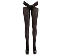 Cottelli - Medias con tirantes cruzados (negro) - L/XL