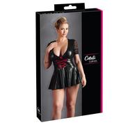 Cottelli Tallas Grandes - vestido brillante con corsé rojo (negro) - XXXXL