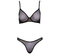 Cottelli Collection Ropa interior erótica de cuero y látex para mujer BH Set geformt 85C/XL