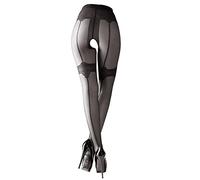 Cottelli Collection Ropa interior erótica de cuero y látex para mujer Strumpfhose offen 4