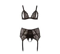 Cottelli Talla Grande - Conjunto de encaje (negro) - XXXXL