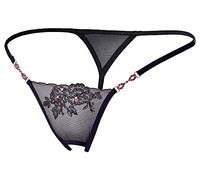 Cottelli Collection Sexy Crotchless tanga con diamantes de imitación 35 g