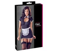 Cottelli Collection Disfraz de sirvienta con liguero sexy 275 g blanco y negro Talla L