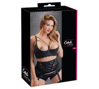 Cottelli Plus Size - Strappy, Ringed Breast Lifter (Black)