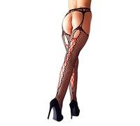 Cottelli - Medias de red negras con lazo rojo