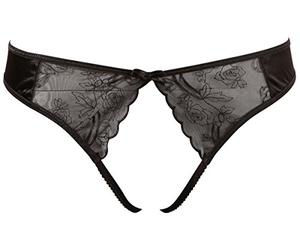 Cottelli Collection - Tanga De Encajes Con Abertura-Ranura - Grandes - L