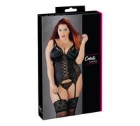 Cottelli Curves Basque para mujer Negro XL