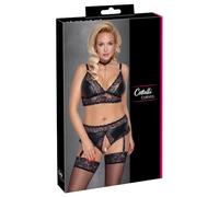 Cottelli Curves Conjunto de sujetador con tirantes para mujer Black XL