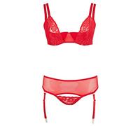 Conjunto de Lencería Ajustable Cottelli Plus Size (Rojo)