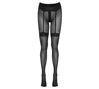 Cottelli Legwear Medias abiertas con tirantes para mujer Negro 2