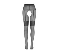 Ropa interior erótica de cuero y látex para mujer marca Cotelli Legwear Strumpfhose offen 5