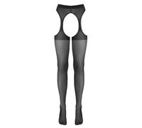 Ropa interior erótica de cuero y látex para mujer marca Cotelli Legwear Sex-Strumpfhose schwarz 2