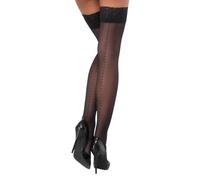 Cottelli Collection Medias de sujeción Hold-ups Pankt.3 con costura de puntos Negro 3