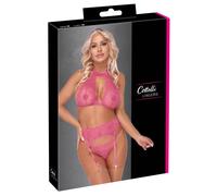 Cottelli LINGERIE 3 Piezas Conjunto de Lencería Con Halter Sujetador, Liguero