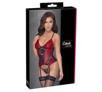 Cottelli Lingerie Basque para mujer Rojo/Negro L