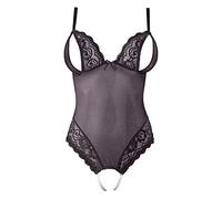 Cottelli - Body abierto negro encaje con perlas - L