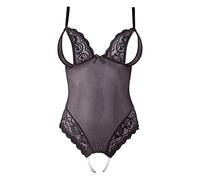 Cottelli Lingerie Body con collar de perlas para mujer Negro S