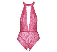 Cottelli Lingerie Body con encaje para mujer Rosa S/M
