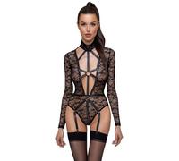 Cottelli Lingerie Body con tirantes extraíbles para mujer Negro L