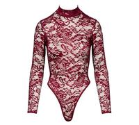 Cottelli Lingerie Body de encaje para mujer Rojo XL