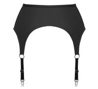 Cottelli Lingerie Cinturón de liga para mujer Black L
