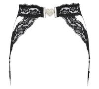 Cottelli Lingerie Cinturón de liga para mujer Black L/XL