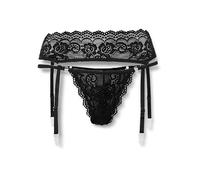 Cottelli Lingerie Conjunto de cuerda y liguero para mujer Black S